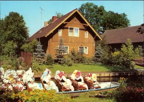 Ansichtskarte Lübbenau (Spreewald) Lubnjow Kahnfahrt - Tracht, Haus 1983