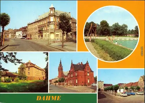Dahme Mark Wilhelm-Pieck-Straße, Freibad, Krankenhaus Ernst-Thälmann-Platz 1982