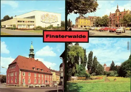 Finsterwalde Grabin Sporthalle, Marktplatz, Kreiskulturhaus, Schlosspark 1981