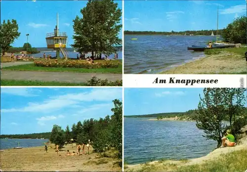 Ansichtskarte Groß Särchen-Lohsa Łaz Knappensee Badestrand 1980
