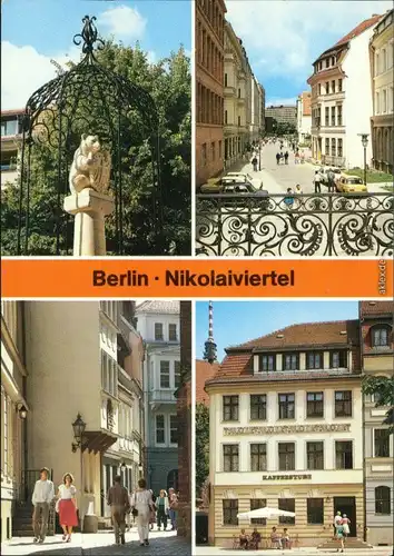 Ansichtskarte Mitte-Berlin Nikolaiviertel 1989