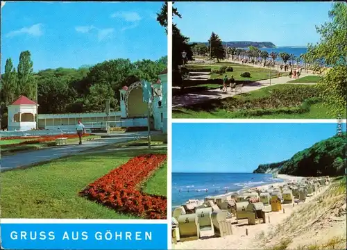 Ansichtskarte Göhren (Rügen) Strand, Strandpromenade, Park 1973