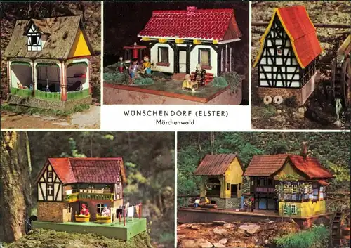 Ansichtskarte Wünschendorf (Elster) Märchenwald - Häuser 1982