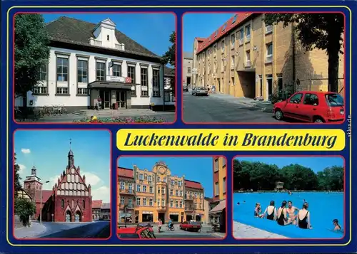 Ansichtskarte Luckenwalde Stadtteilansichten 1995