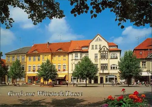 Ansichtskarte Wittstock/Dosse Markt 1995