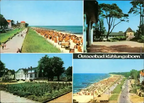 Ansichtskarte Kühlungsborn Strand, Strandpromenade, Häuseransichten 1971