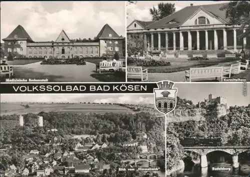 Bad Kösen Volkssolbad, Panorama-Ansicht, Kurhaus, Med. Badeanstalt 1967
