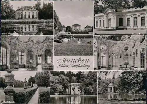 Ansichtskarte München Schloss Nymphenburg 1956