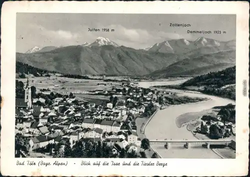 Ansichtskarte Bad Tölz Panorama-Ansicht 1955
