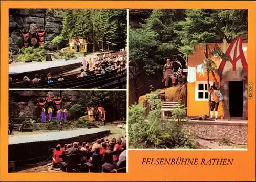 Ansichtskarte Rathen Felsenbühne 1981