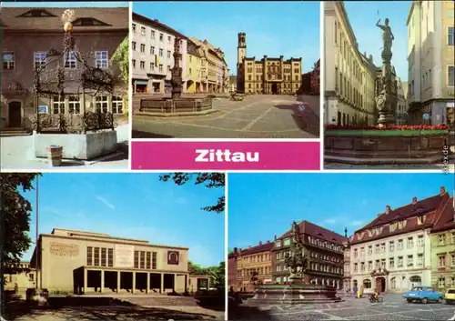 Zittau "Grüner Born" am Stadtmuseum, Platz der Jugend, -Bebel-Platz   1979
