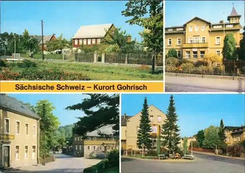 Gohrisch  Dorfplatz, Kurheim, FDGB-Heim "Erholung", Teilansicht 1978