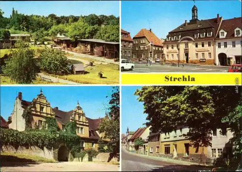 Strehla (Elbe) Tierpark, Rathaus, Schloßeingang, Hauptstraße 1973