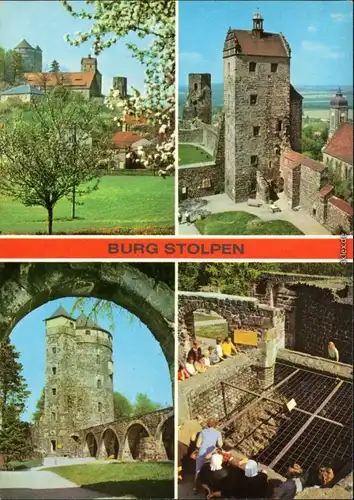 Ansichtskarte Stolpen Ansichten der Burg Stolpen 1980
