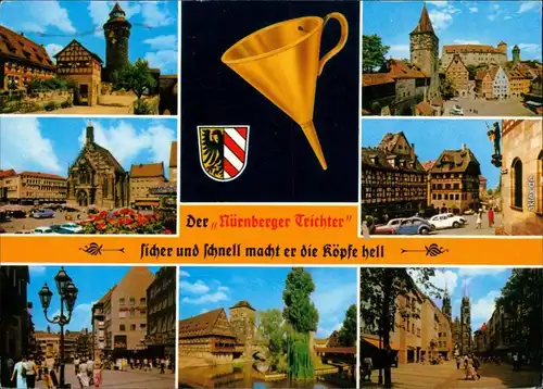 Ansichtskarte Nürnberg Kirche, Markt, Turm, Fußgängerzone, Altstadt 1988