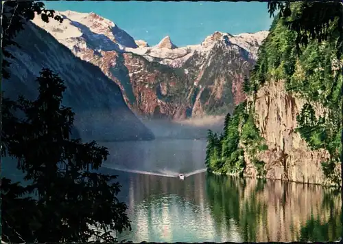 Schönau am Königssee Königssee vom Malerwinkel mit Funtensee-Tauern Schiff 1988