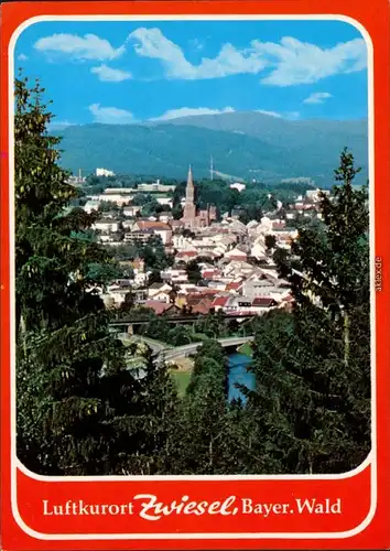 Ansichtskarte Ansichtskarte Zwiesel Panorama-Ansicht 1990
