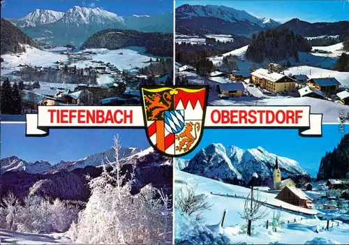 Ansichtskarte Tiefenbach-Oberstdorf (Allgäu) Panorama-Ansicht Winter 1987