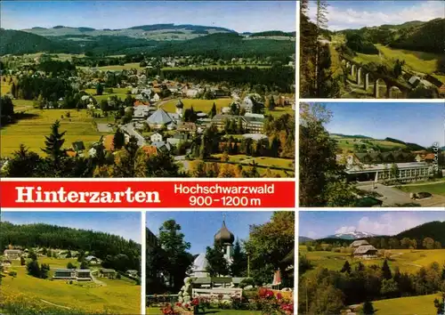 Hinterzarten Panorama-Ansicht, Brücke, Kirche, Häuseransichten 1993