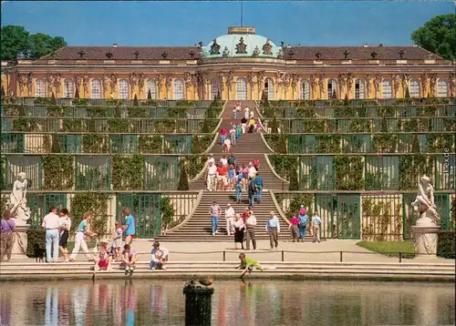 Ansichtskarte Potsdam Schloss Sanssouci 1998