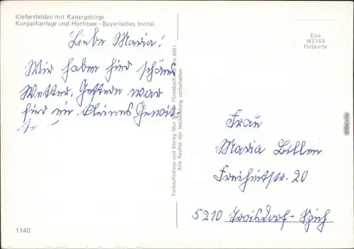 Ansichtskarte Kiefersfelden Ansichten 1985