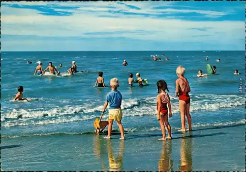 Ansichtskarte Büsum Badeleben 1969