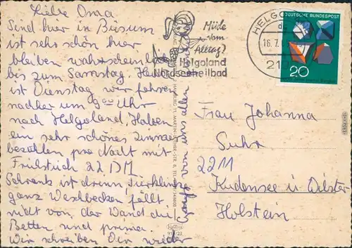 Ansichtskarte Büsum Badeleben 1969