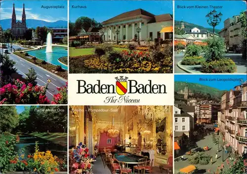 Baden-Baden Augustaplatz, Kurhaus Leopoldsplatz 1989