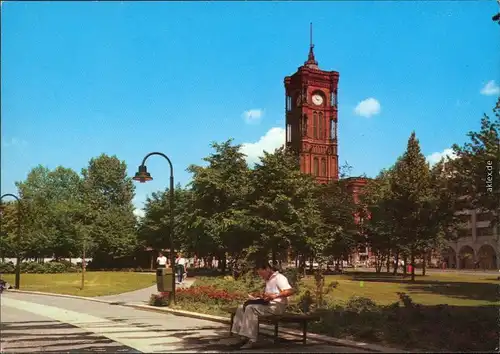 Ansichtskarte Mitte-Berlin Rotes Rathaus 1990