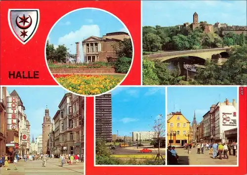 Halle/Saale Theater des Friedens, Burg Giebichenstein Thälmannplatz 1980