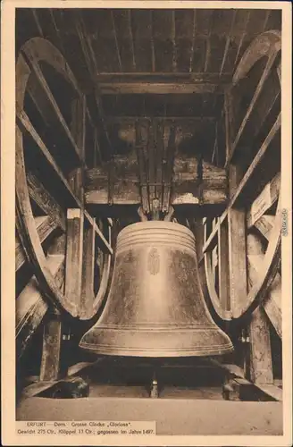 Ansichtskarte Erfurt Erfurter Dom: Große Glocke "Gloriosa" 1914