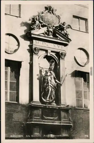 Ansichtskarte München Alte Residenz/Stadtschloss: Patrona Bavaria 1935