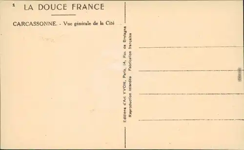 CPA 1 Carcassonne Carcassona Vue générale de la Cité 1932