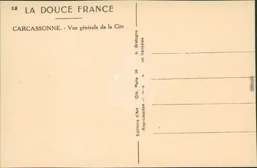 CPA 12 Carcassonne Carcassona Vue générale de la Cité 1932