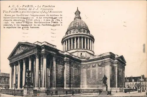 Ansichtskarte Paris Panthéon 1937 