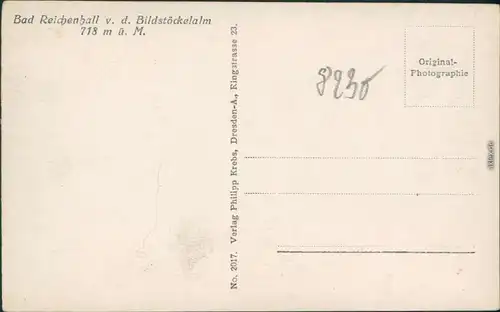 Ansichtskarte Bad Reichenhall Blick auf den Ort von der Bildstöckelalm 1926