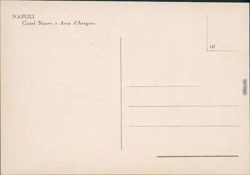 Ansichtskarte Neapel Napoli Castel Nuovo e Arco d'Aragona 1935