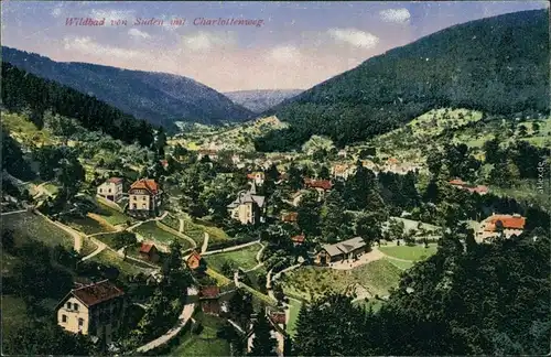Ansichtskarte Bad Wildbad Panorama-Ansicht 1919