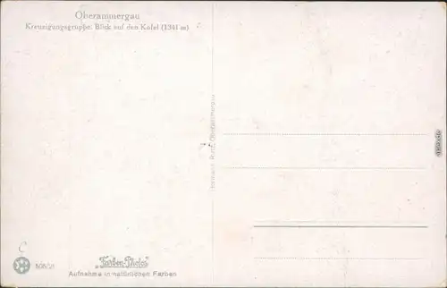 Ansichtskarte Ansichtskarte Oberammergau Kreuzigungsgruppe und Kofel 1916 