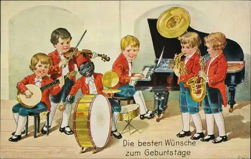 Ansichtskarte  Geburtstag - Kinder Kapelle 1970 