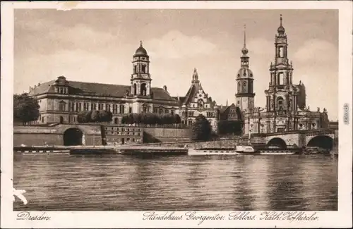 Dresden Dresden Altstädter Elbufer: Georgentor, Dresdner   1928