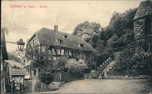 Ansichtskarte Stolberg (Harz) Straßenpartie 1916 