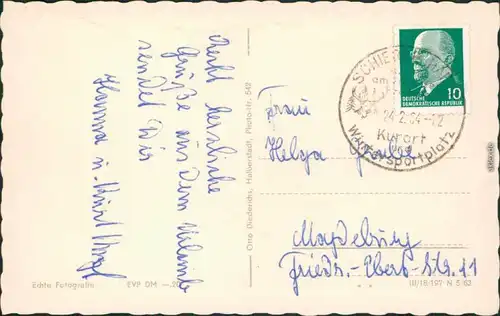 Ansichtskarte Schierke FDGB-Ferienheim "Franz Mehring" 1963