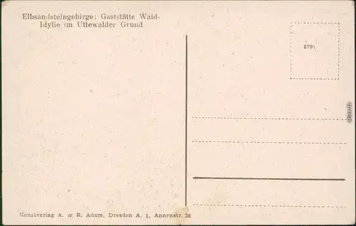 Ansichtskarte Uttewalde-Lohmen (Sachsen) Gaststätte Waldidylle 1939
