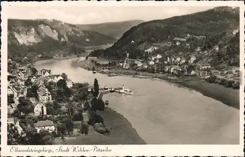 Ansichtskarte Wehlen Panorama-Ansicht 1939