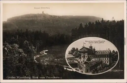 Ansichtskarte Schmilka Großer Winterberg - Restauration 1930 