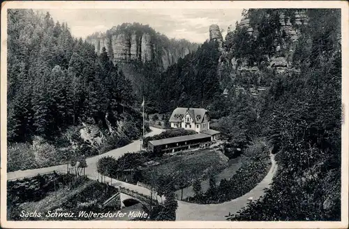Ansichtskarte Polenz-Neustadt (Sachsen) Waltersdorfer Mühle 1936 