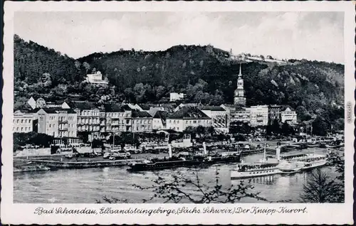 Ansichtskarte Bad Schandau Der Kneipp-Kurort 1944