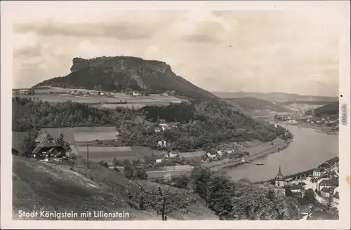 Ansichtskarte Porschdorf-Bad Schandau Lilienstein 1940