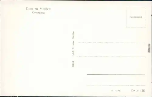 Ansichtskarte Meißen Kreuzgang 1952 